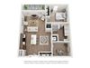 West 38 Apartments One Bedroom One Bathroom E Floor Plan